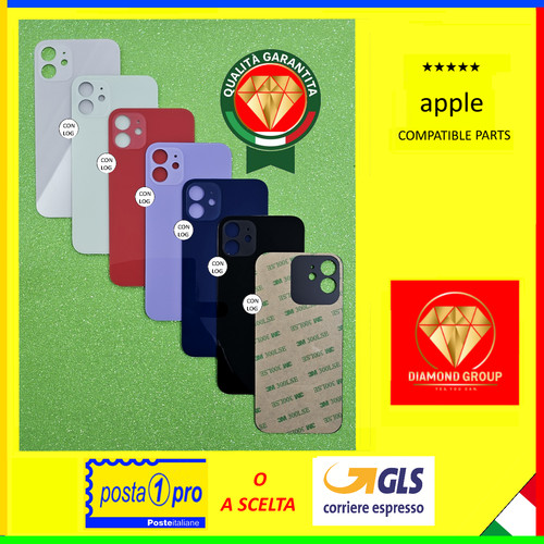Vetro scocca posteriore iphone - vetro,